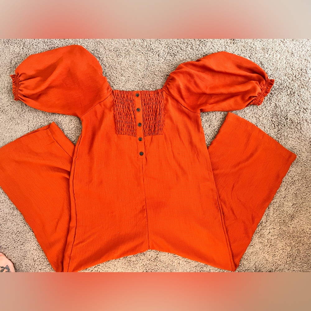 ✨Bobeau Rust Off the Shoulder Jumpsuit
